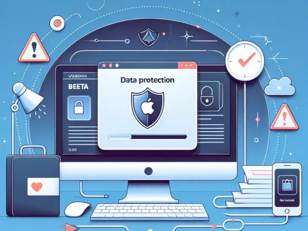 "Ilustrasi langkah-langkah keamanan untuk melindungi data saat menginstal pembaruan macOS Beta, termasuk tips dan trik untuk memastikan data pengguna tetap aman."