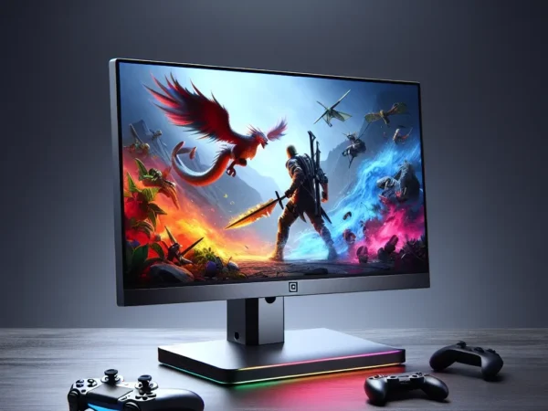 "Asus ROG 4K 144 Hz Portable Monitor for Gamers - Sleek design showcasing high-resolution display with vibrant colors and fast refresh rate, perfect for gaming on the go."
