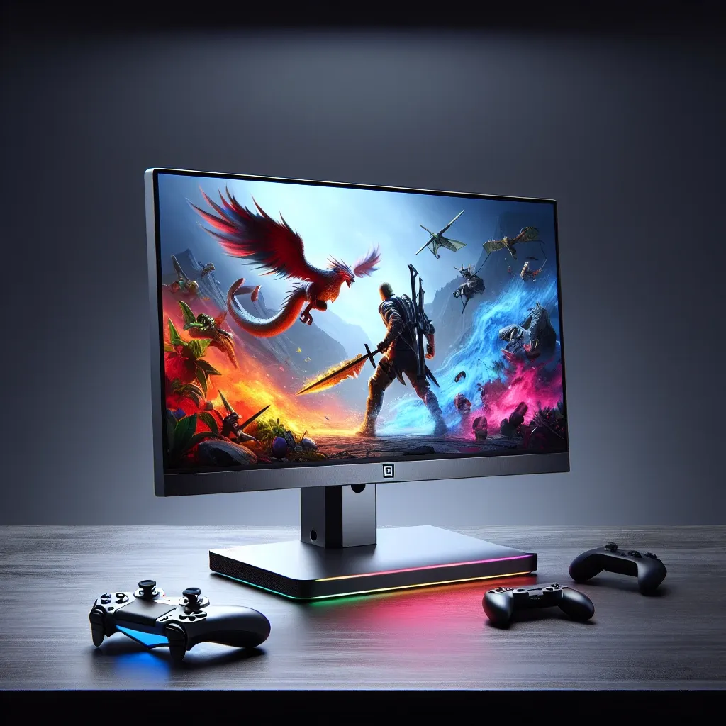 "Asus ROG 4K 144 Hz Portable Monitor for Gamers - Sleek design showcasing high-resolution display with vibrant colors and fast refresh rate, perfect for gaming on the go."